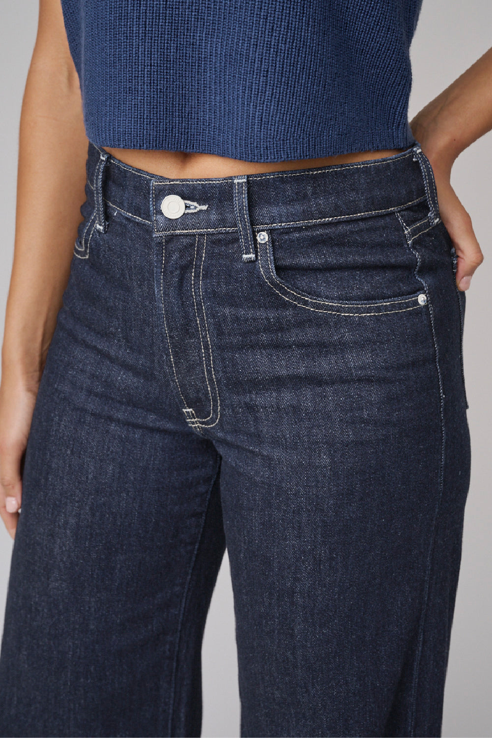 The Hermosa Wide Denim | Deep Indigo