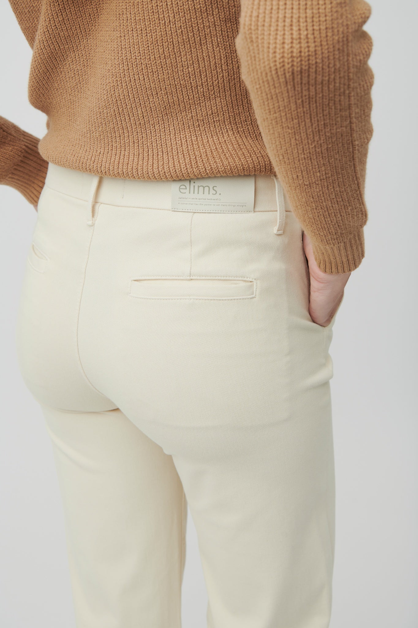The Malibu Wide Chino Cropped | Ivory