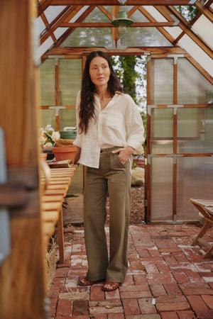 The Malibu Wide Baker  |  Olive Green