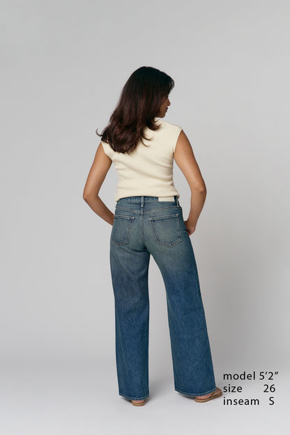 The Hermosa Wide Denim  |  Summer Rain