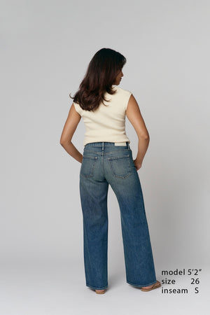 The Hermosa Wide Denim  |  Summer Rain
